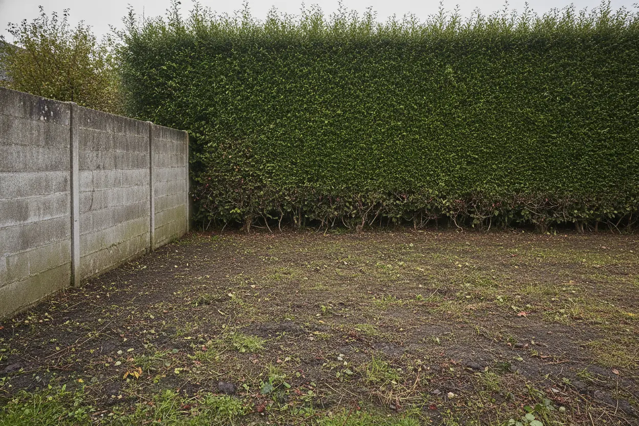 Fond de parcelle débroussaillé et déchets verts évacués à Saint-Quentin